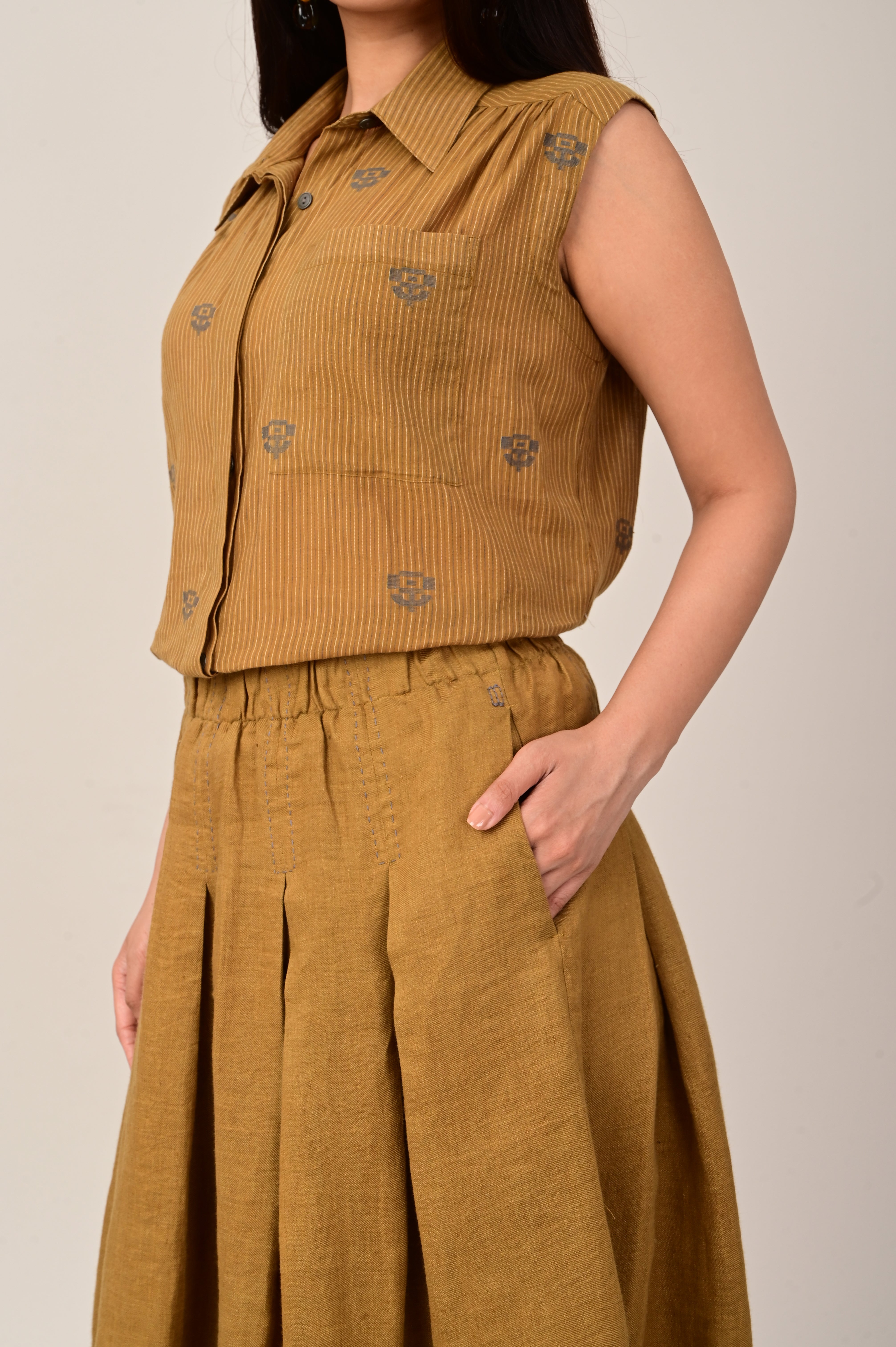 SKETCH Box Pleat Skirt