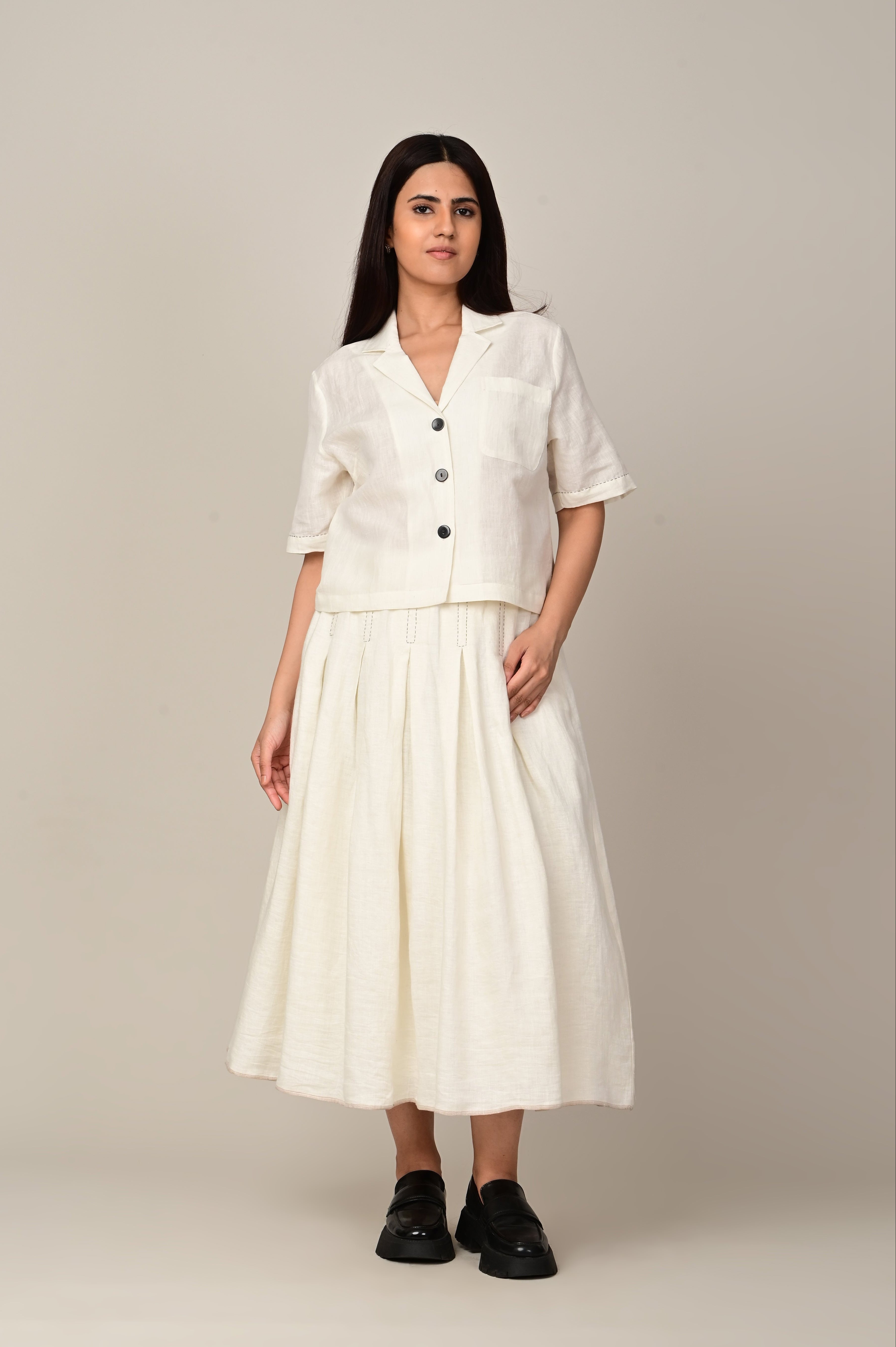 SKETCH Box Pleat Skirt
