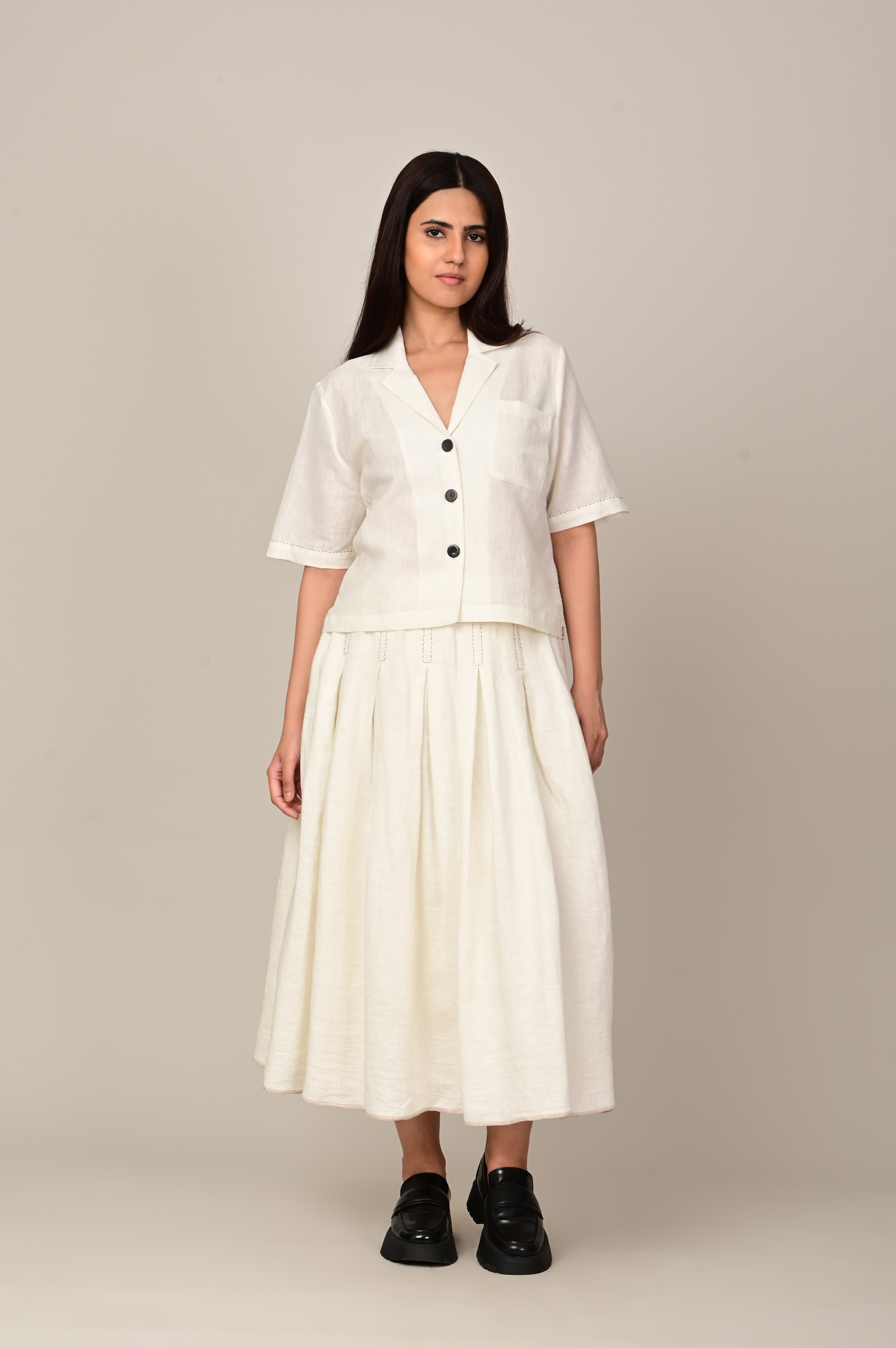 SKETCH Box Pleat Skirt