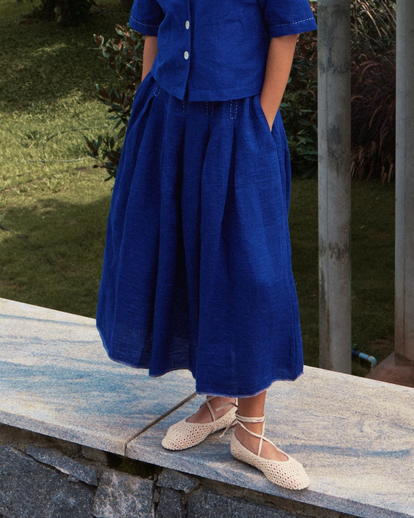 SKETCH Box Pleat Skirt