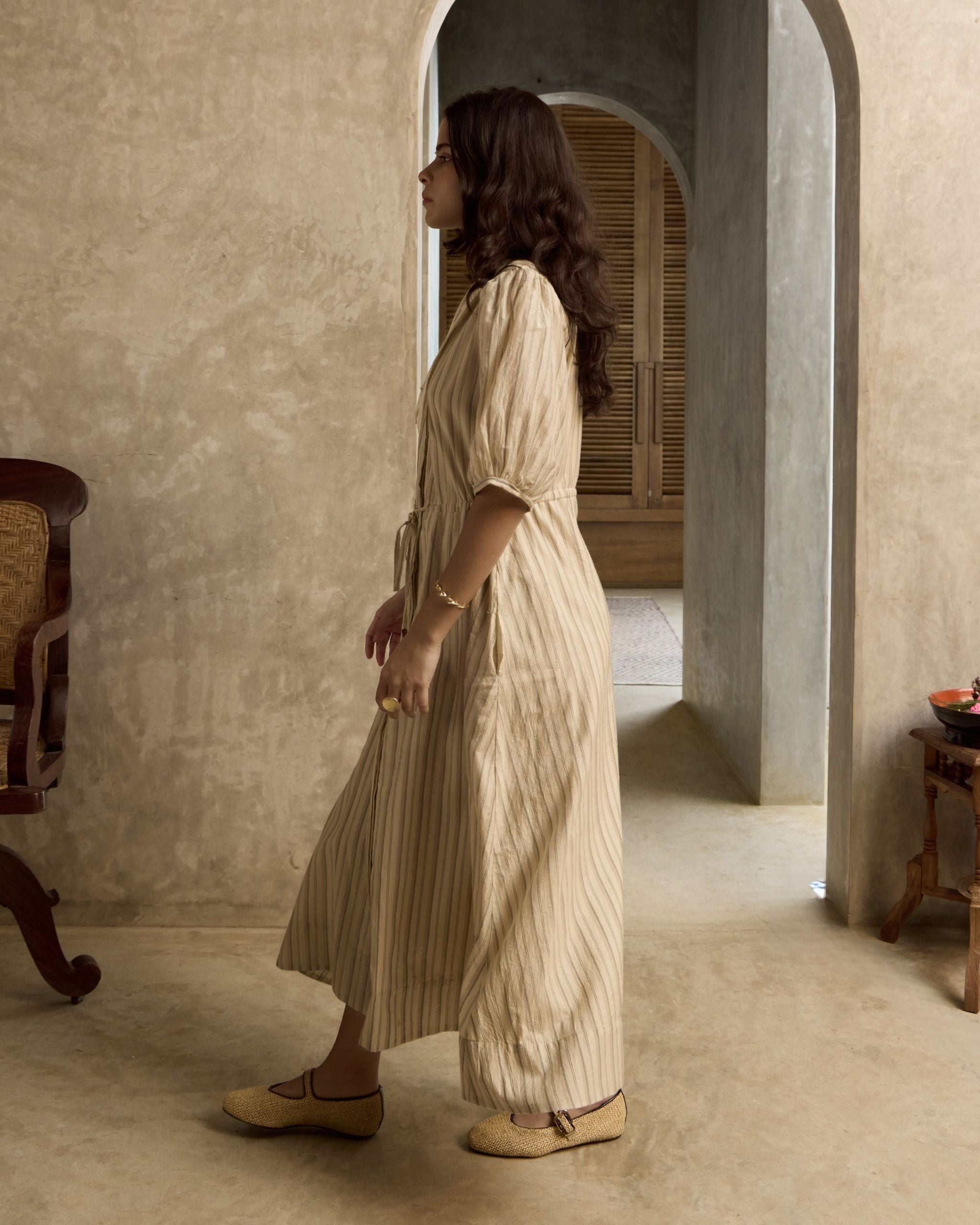 DIARY Kasuti Embroidery Collar Dress