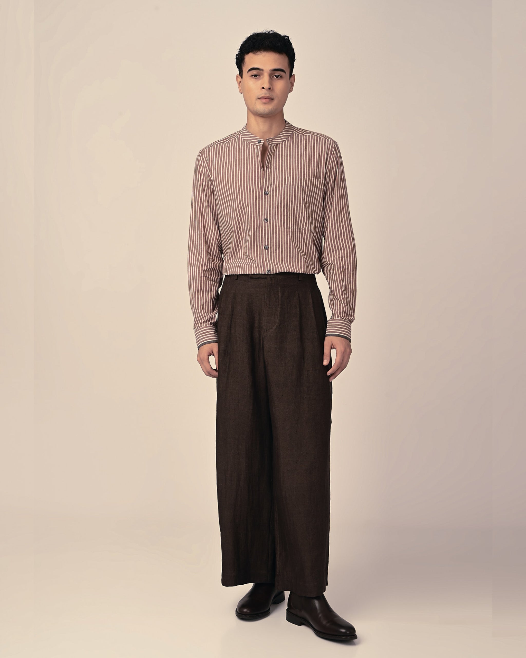 PASSAGE Pleated Wide Leg Trousers
