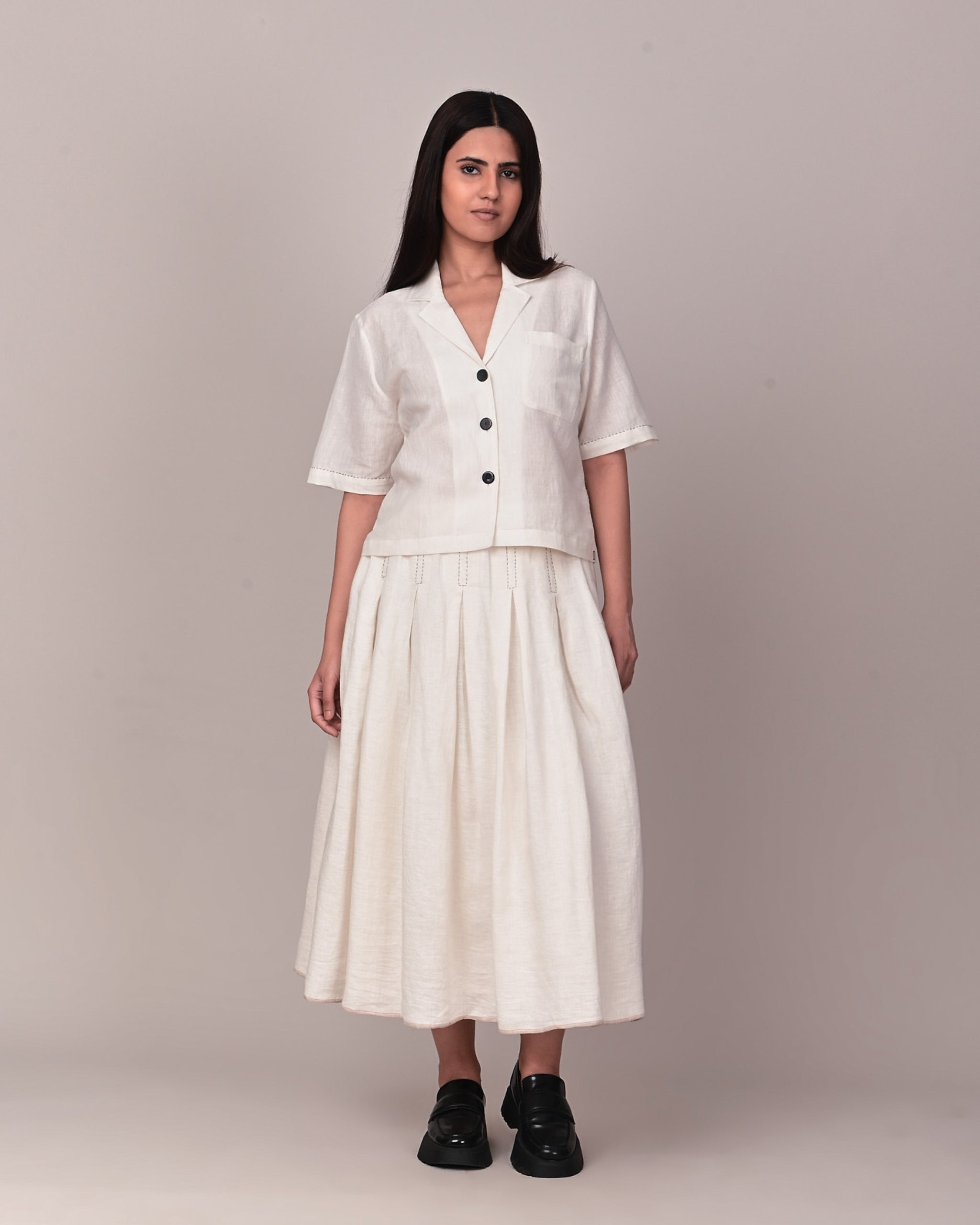 SKETCH Box Pleat Skirt