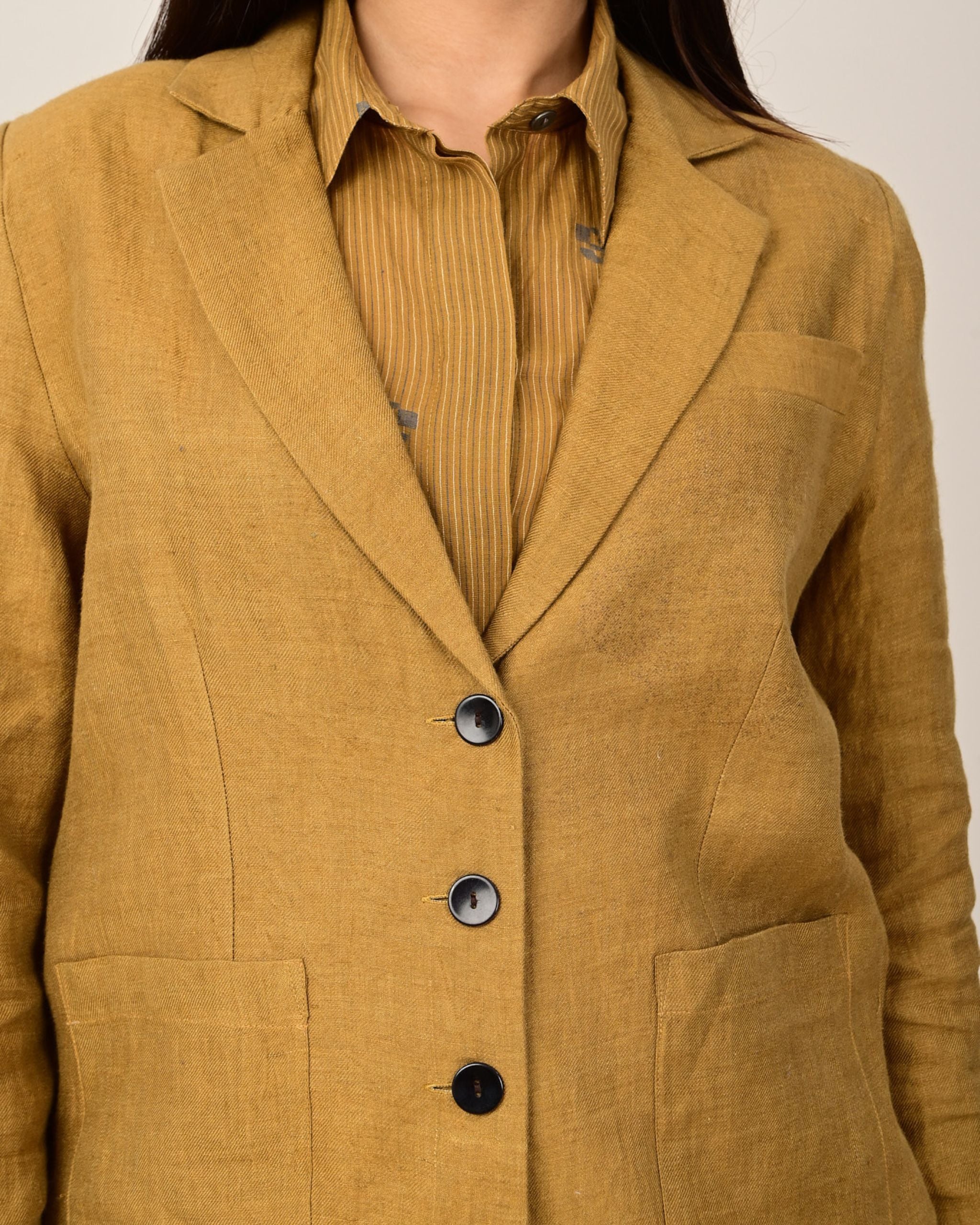 JOURNAL Button Front Blazer