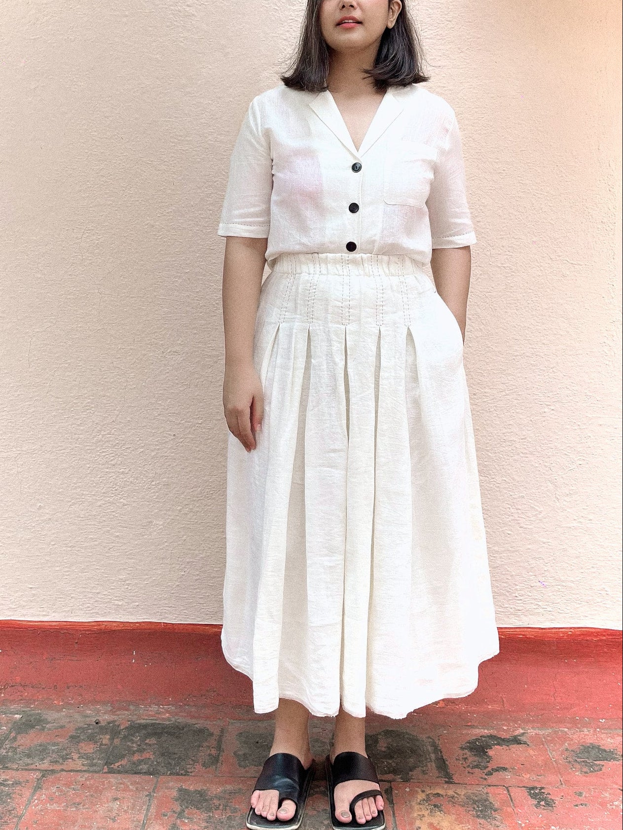SKETCH Box Pleat Skirt