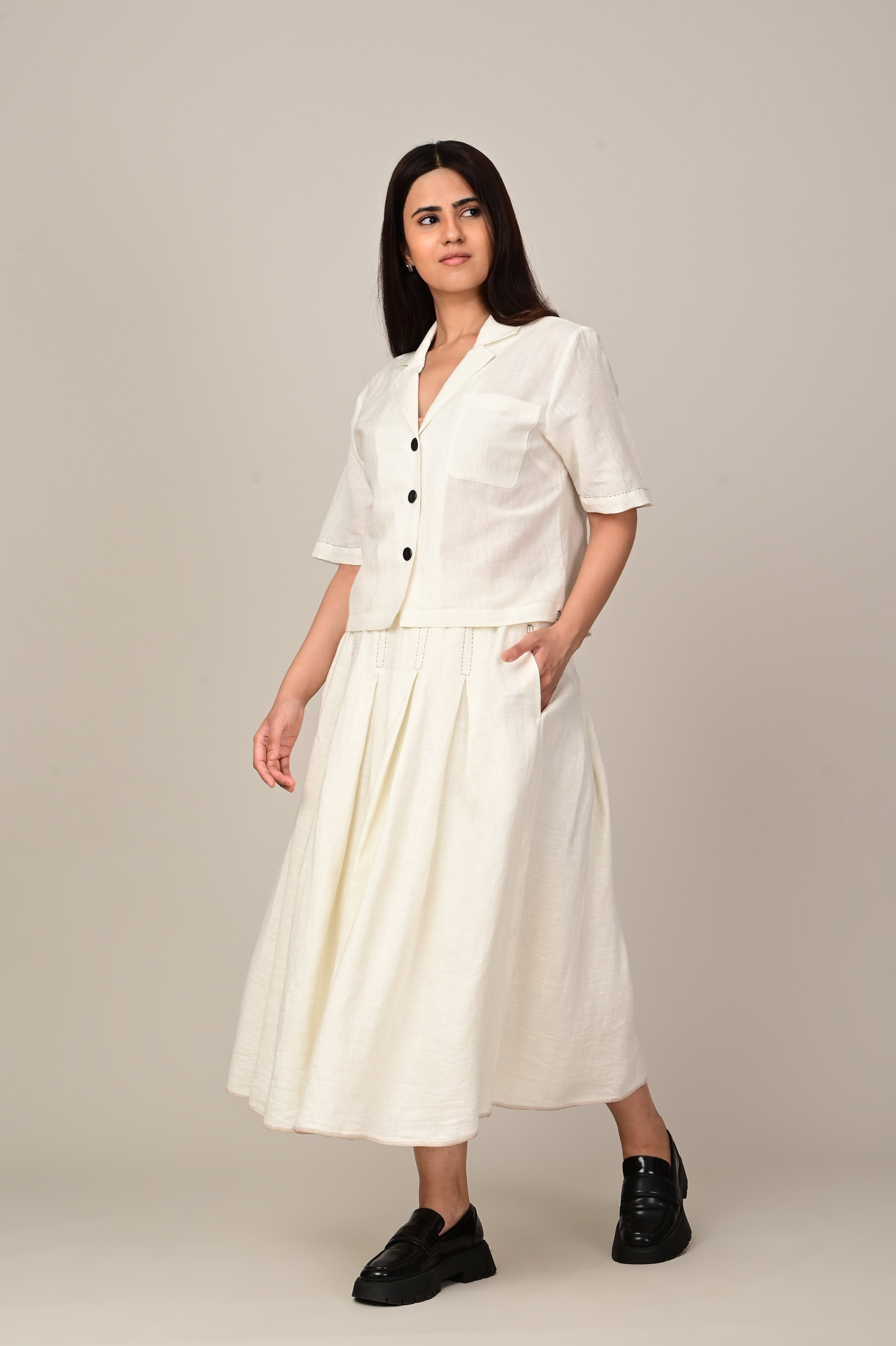 SKETCH Box Pleat Skirt