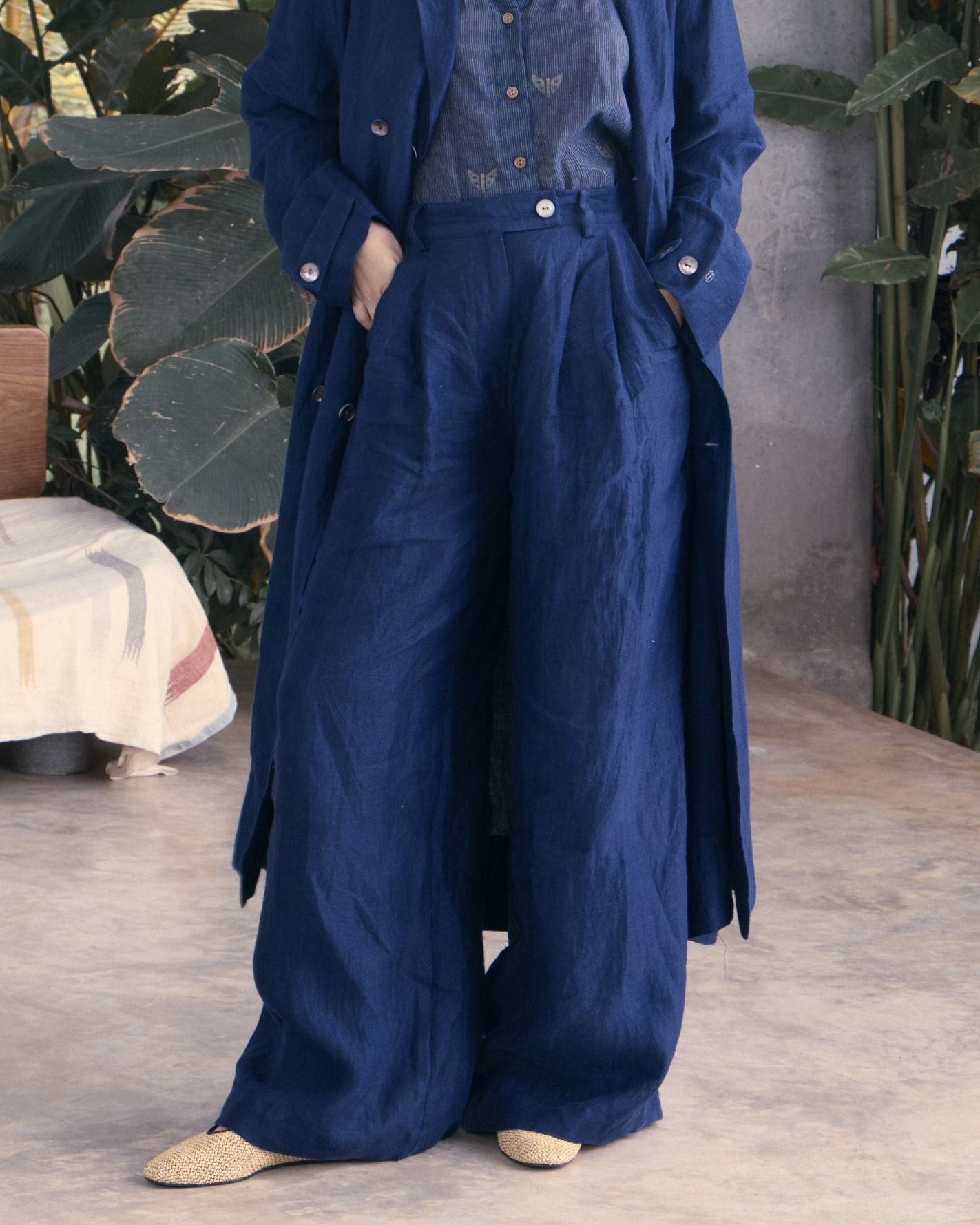 PRAIRIE Pleated Wide Leg Pants