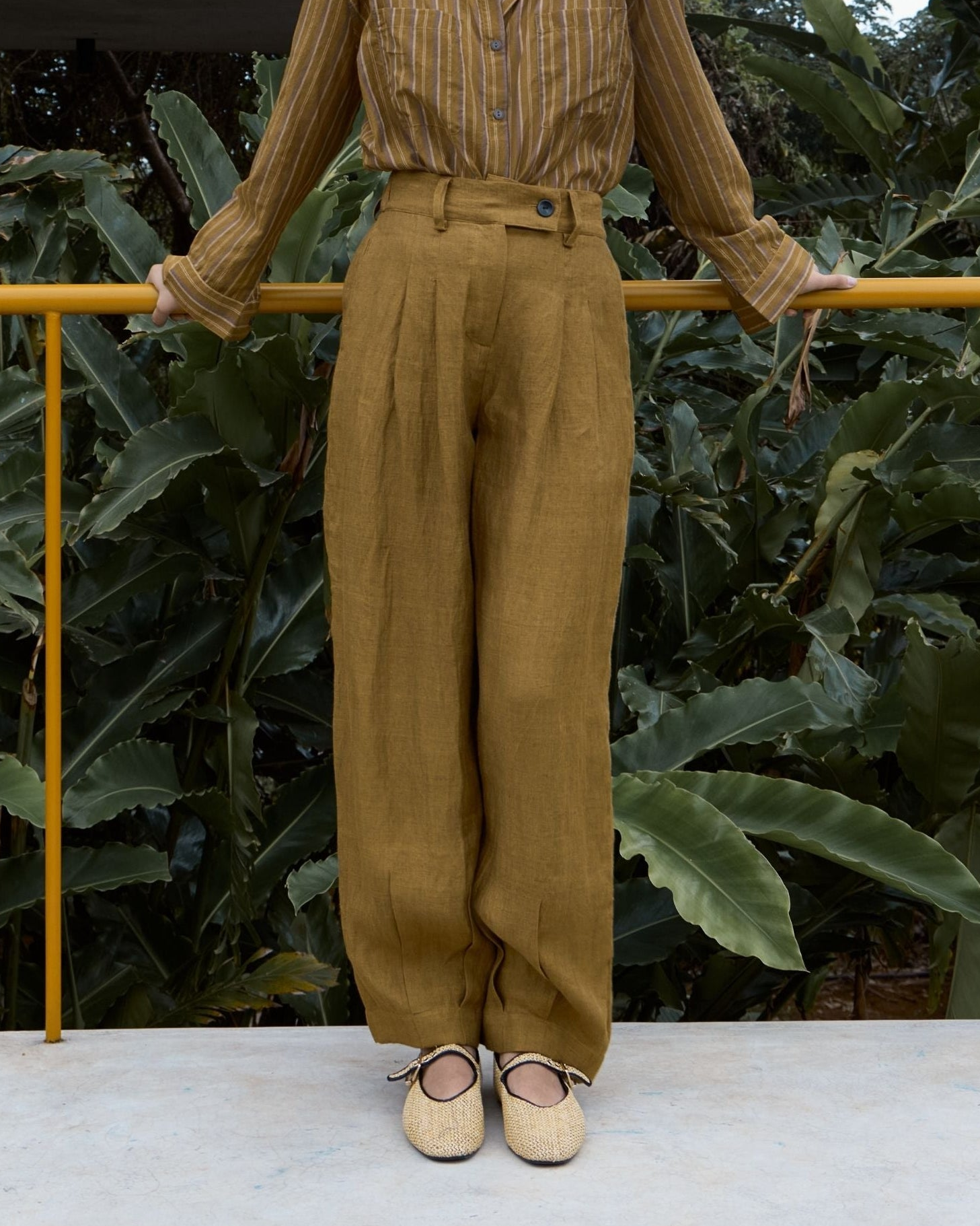 POETRY Pleated Barrel Pants