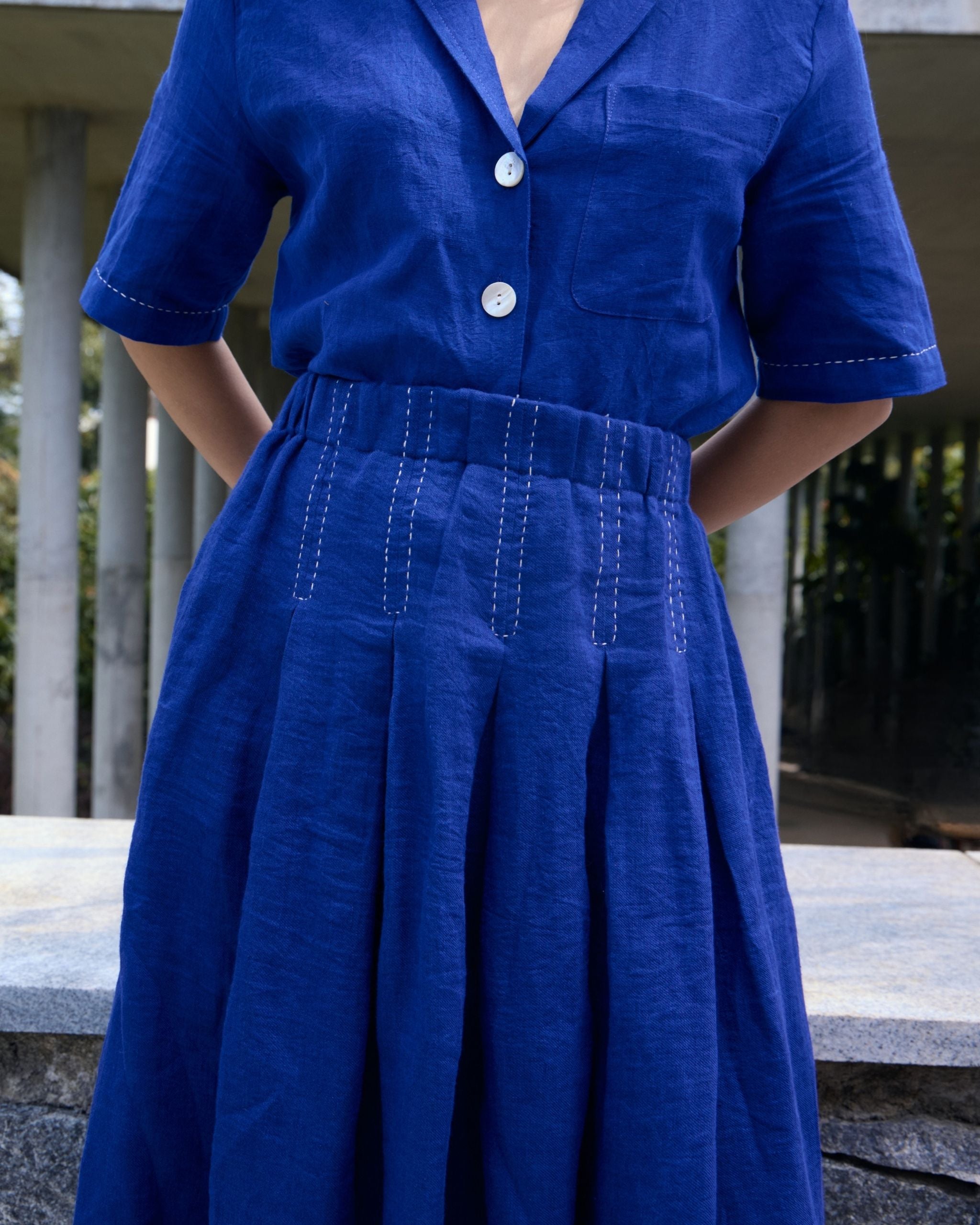 SKETCH Box Pleat Skirt