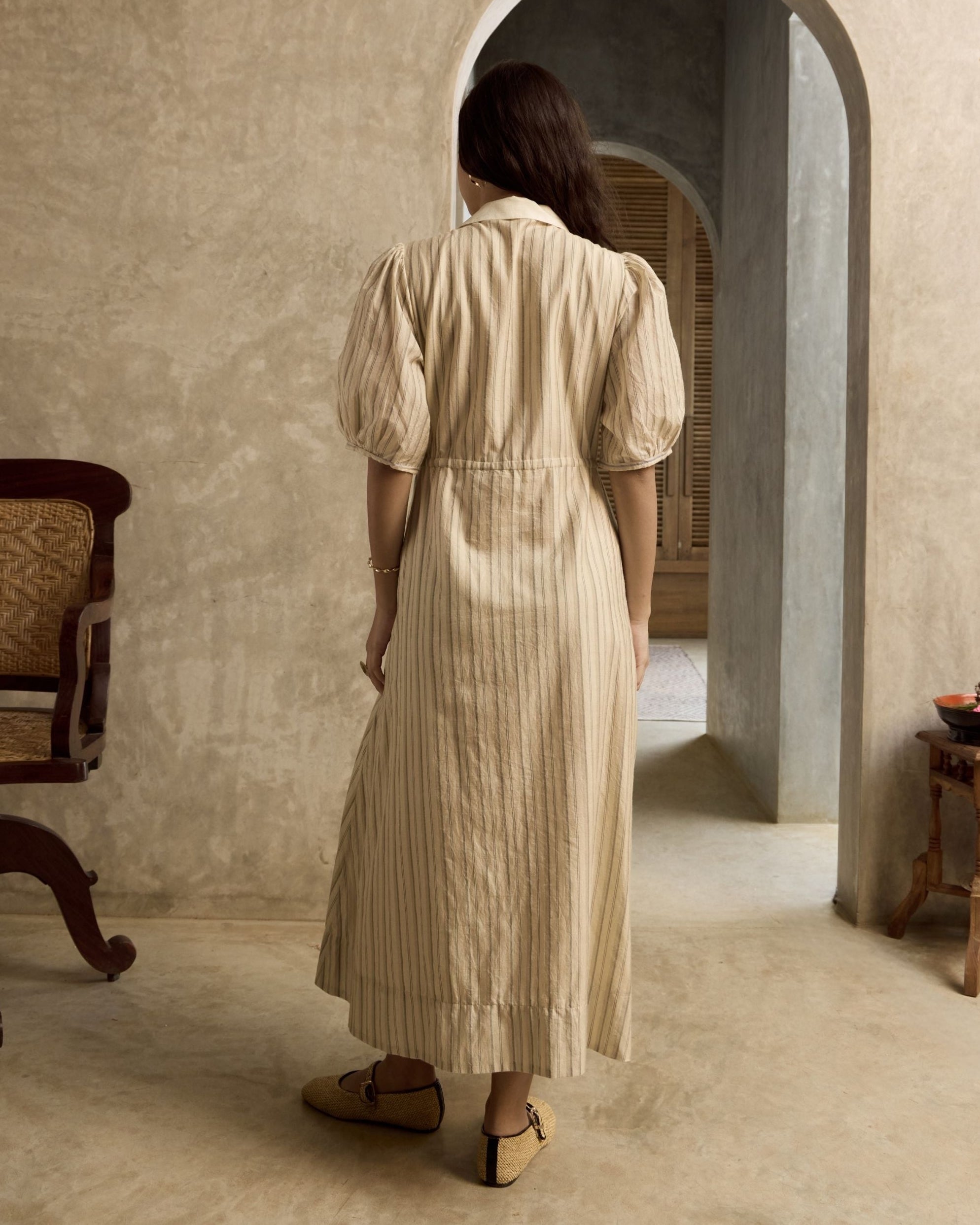 DIARY Kasuti Embroidery Collar Dress