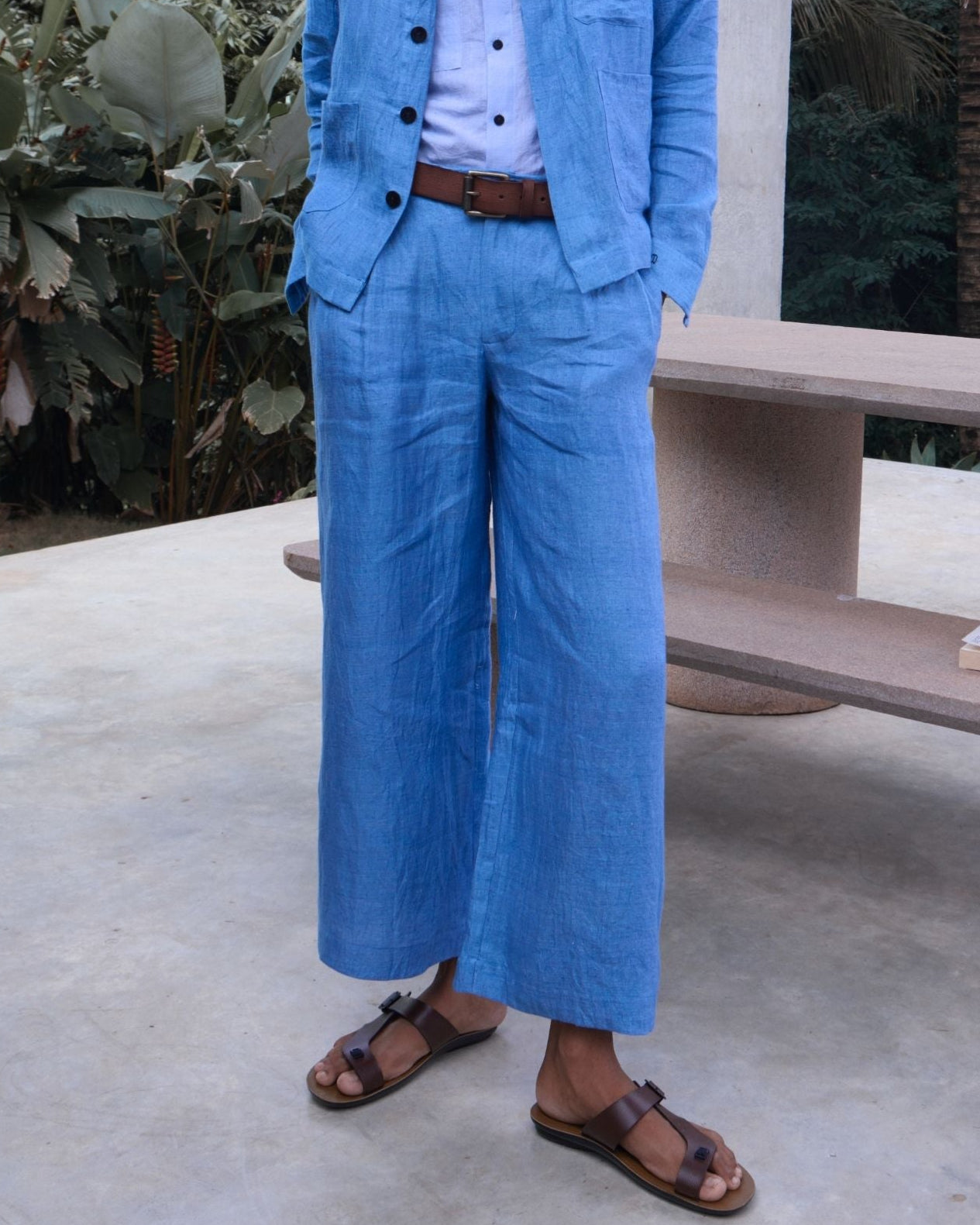PASSAGE Pleated Wide Leg Trousers