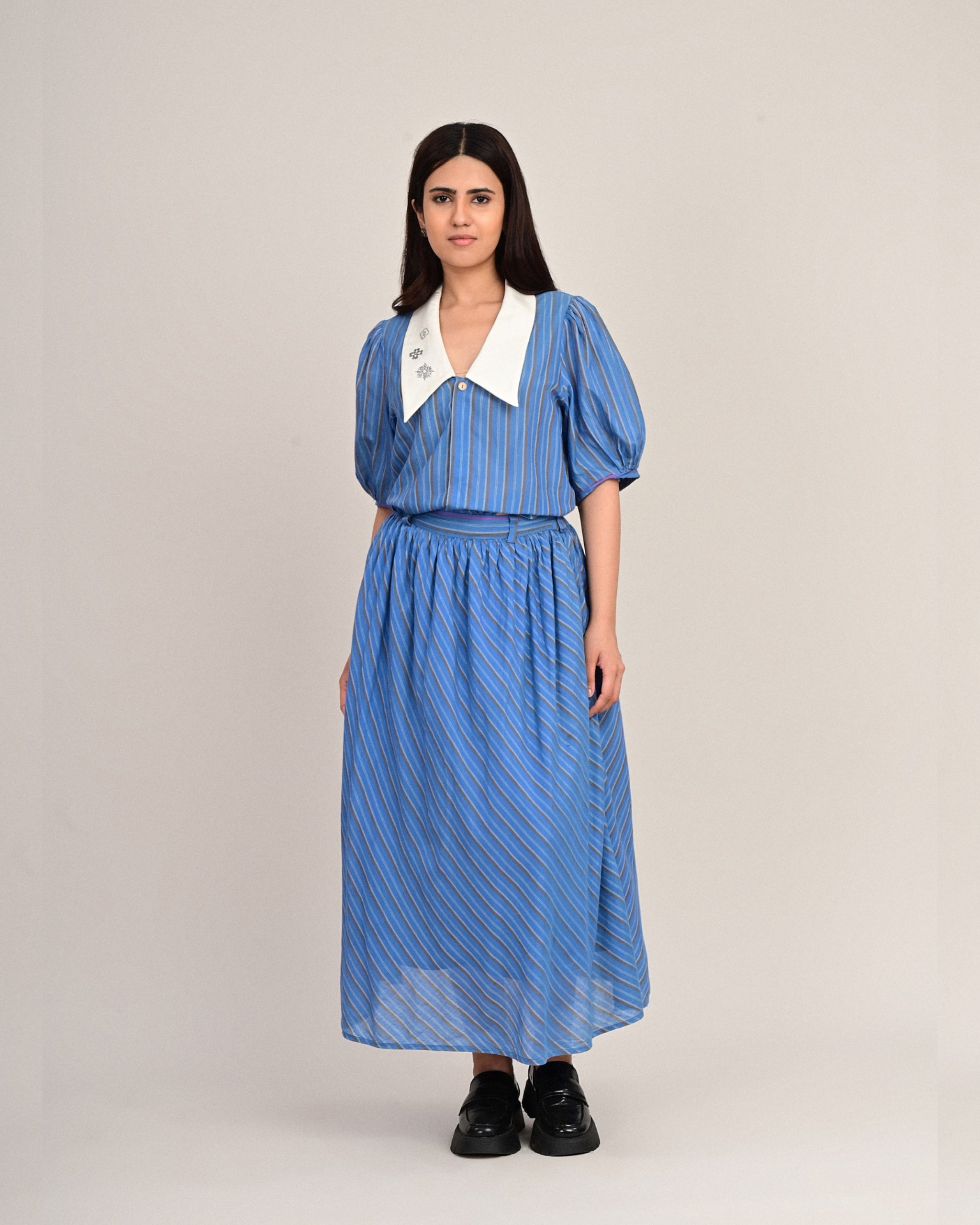 BROOK Kasuti Embroidery Collar Blouse
