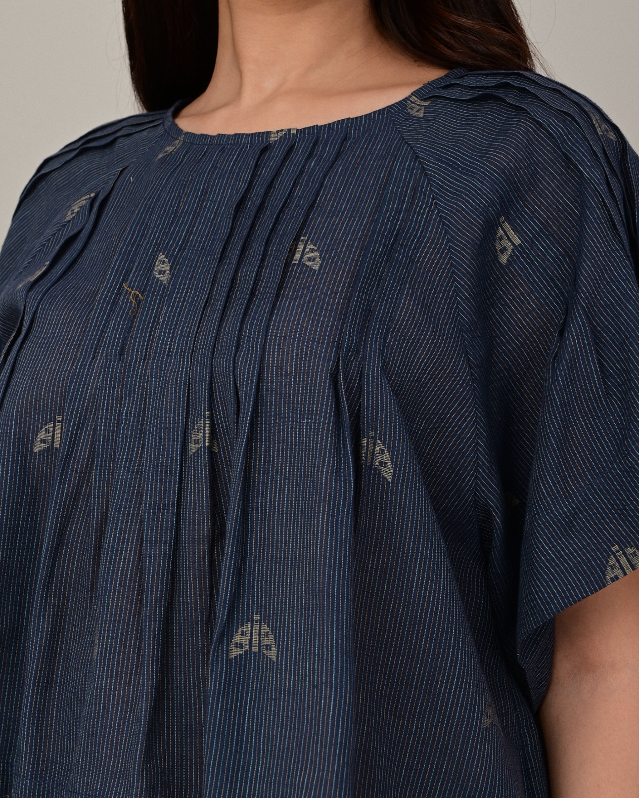 BREEZE Tuck Detail Jamdani Blouse