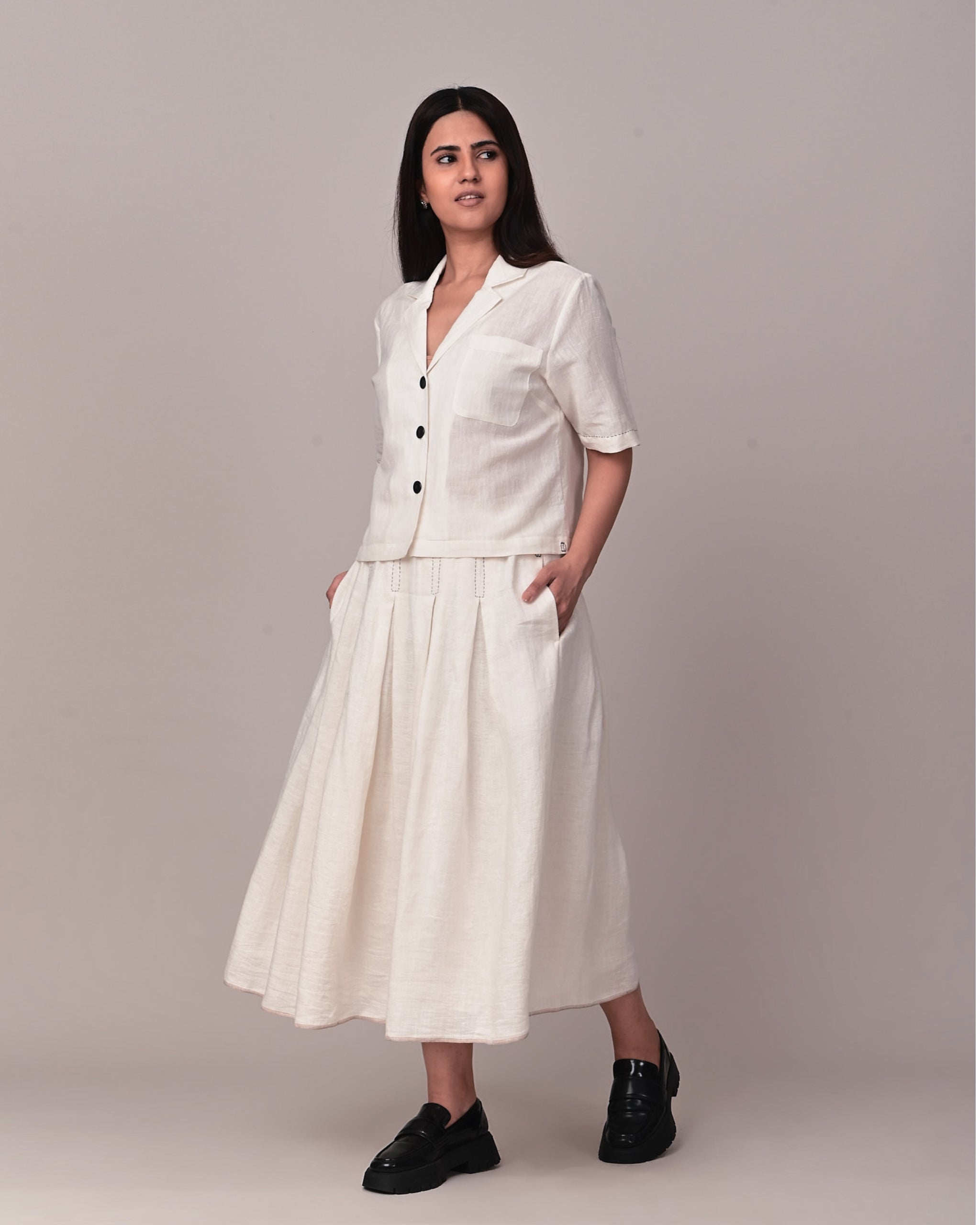 SKETCH Box Pleat Skirt