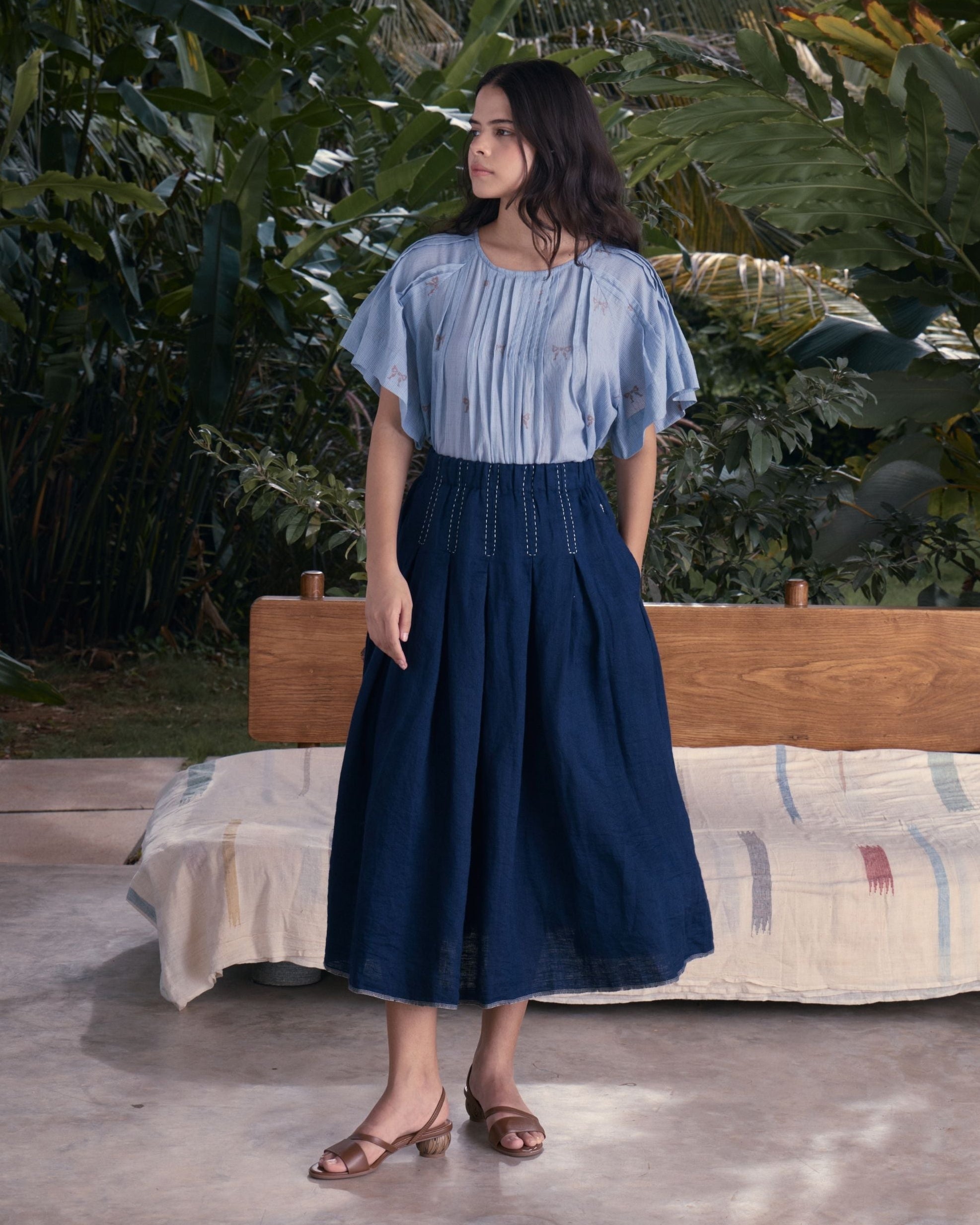 SKETCH Box Pleat Skirt