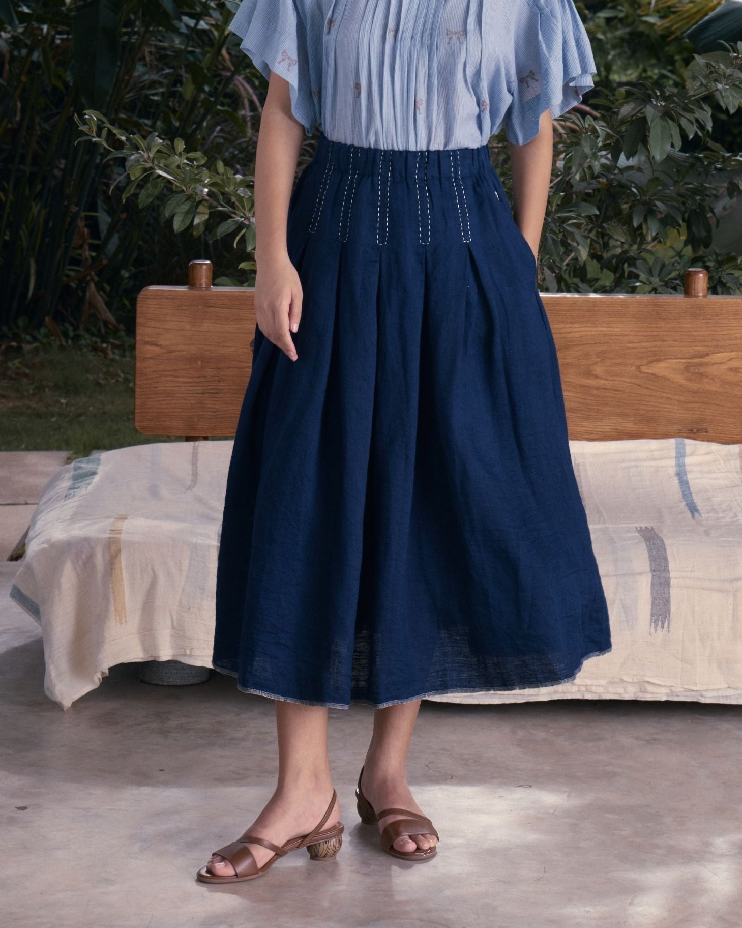SKETCH Box Pleat Skirt
