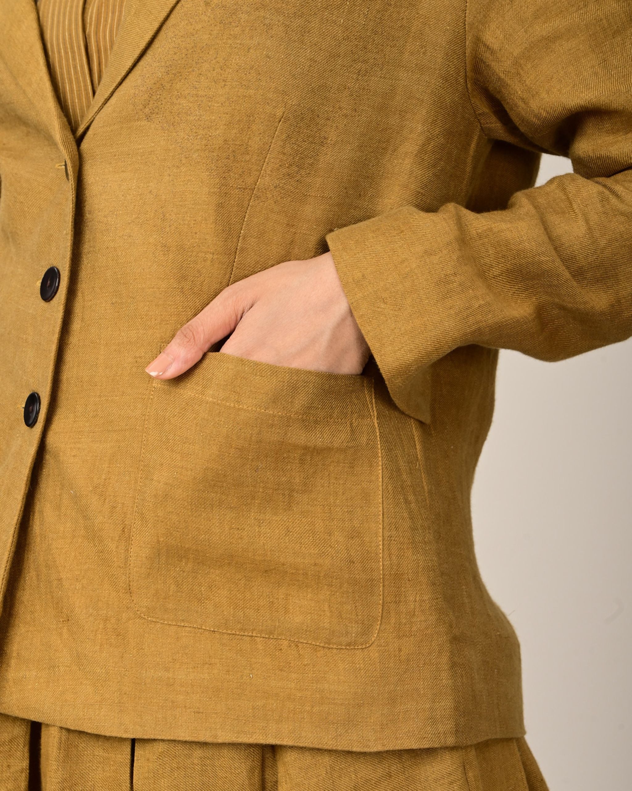JOURNAL Button Front Blazer