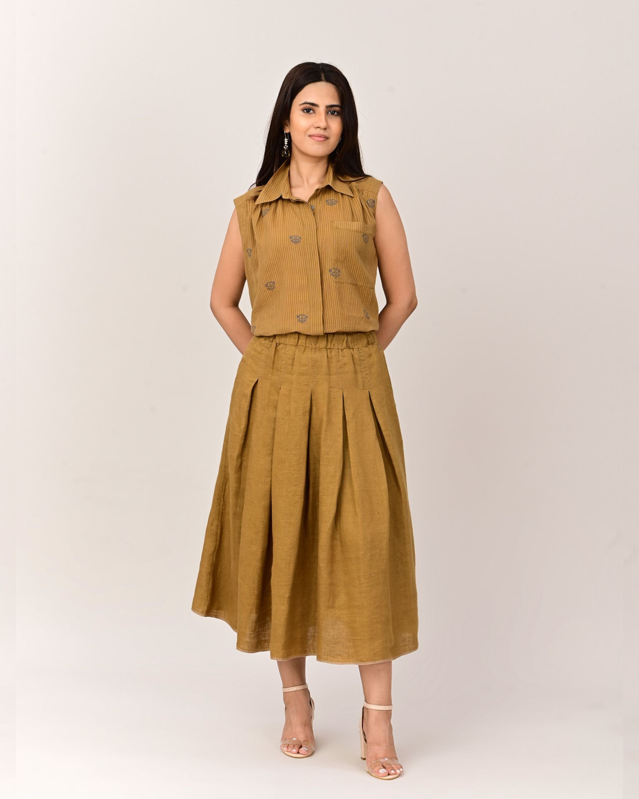 SKETCH Box Pleat Skirt